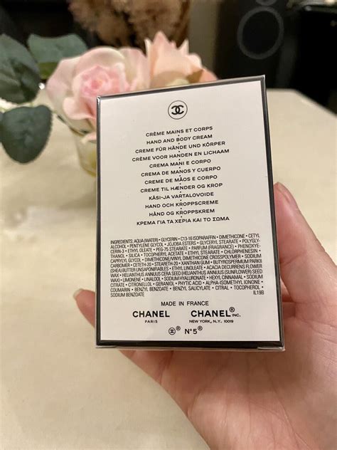 chanel l'eau on hand cream.